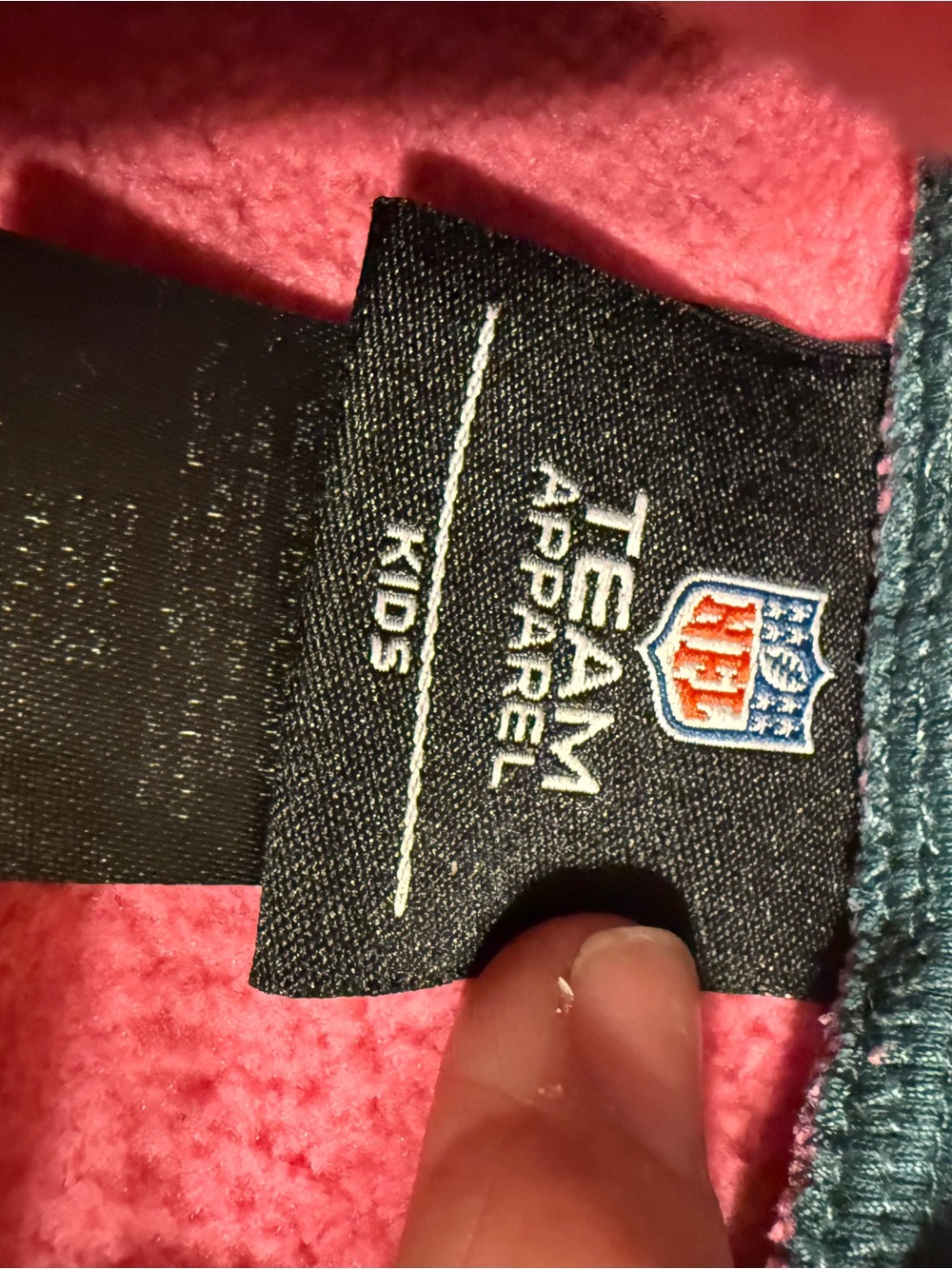 NFL Pink Kids Pullover Hoodie with Philadelphia Eagles Patch (2 available twins) - Picture 4 of 4